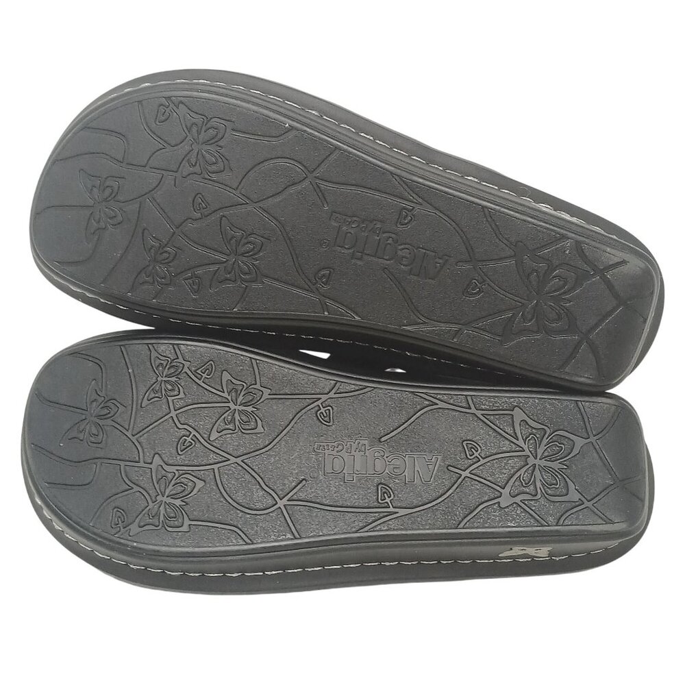 Alegria VERONA PG Lite Womens Sz 38 US 8-8.5 Black Embossed Sandals VER-691 #8 - Picture 10 of 12